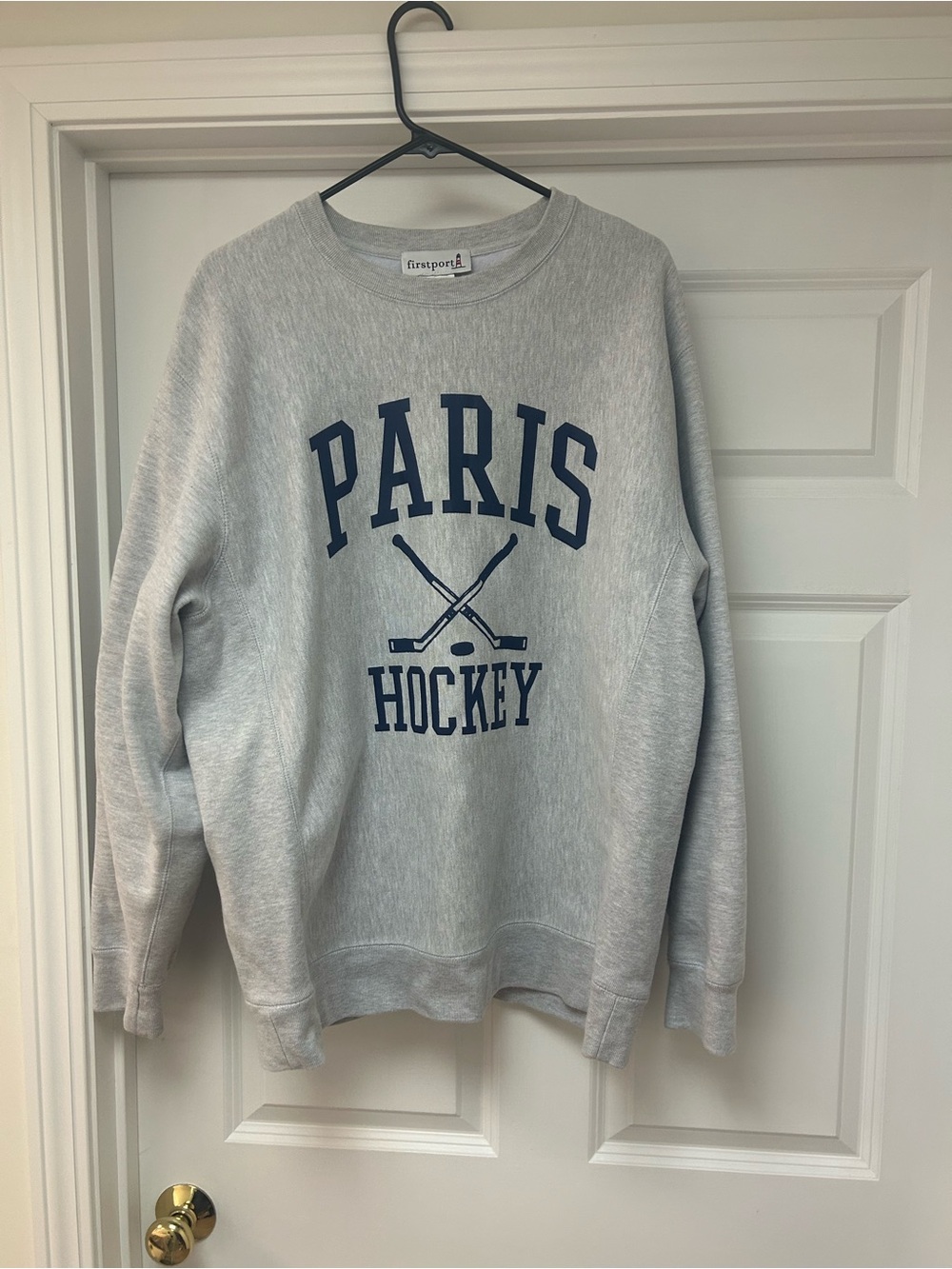 Light Gray Paris Hockey Crewneck Sweatshirt - First Sport